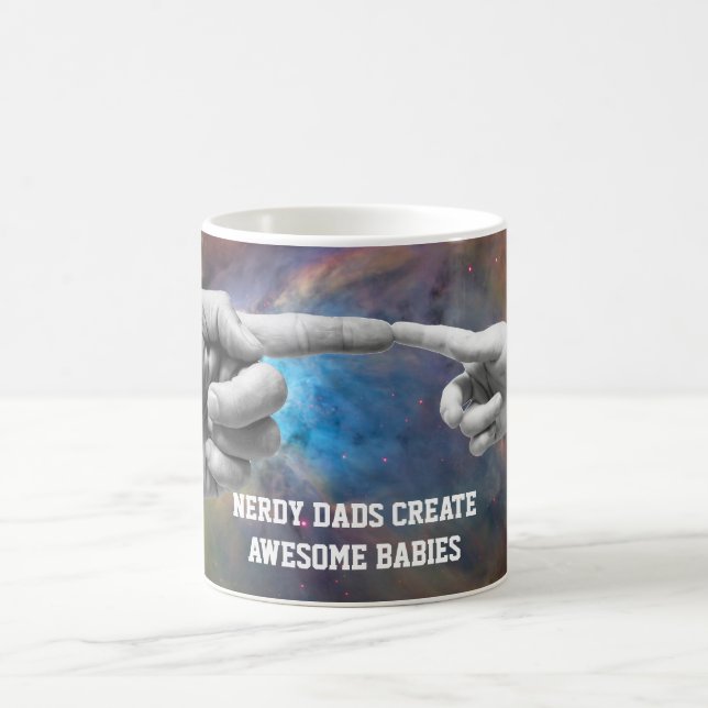 nerdy dads create awesome babies mug (Center)