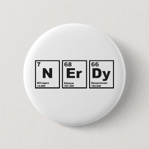 Nerdy Elements 6 Cm Round Badge