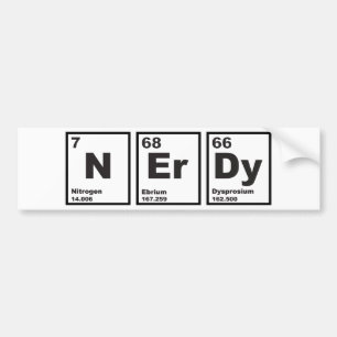 Nerdy Elements Bumper Sticker