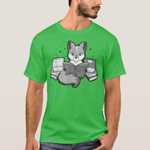 Nerdy Fox Book, Funny Animal Lover For Men Women,  T-Shirt