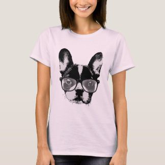 Nerdy French Bulldog Cute Dog T-Shirt