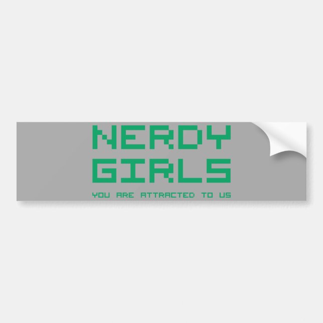 Nerdy Girls 2 Bumper Sticker (Front)