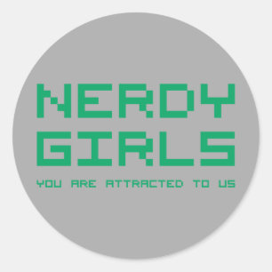 Nerdy Girls 2 Classic Round Sticker