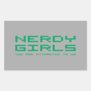Nerdy Girls 2 Rectangular Sticker
