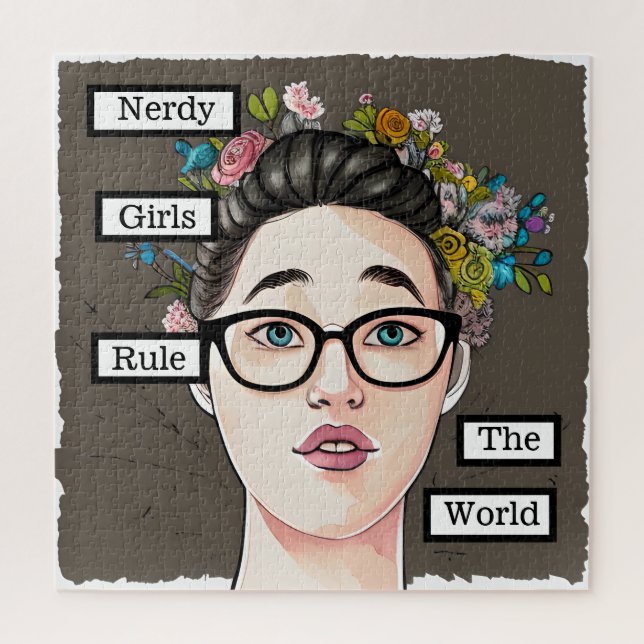 Nerdy Girls Rule the World Jigsaw Puzzle (Vertical)