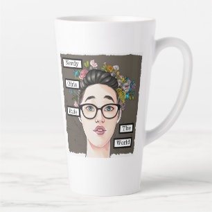 Nerdy Girls Rule the World Latte Mug