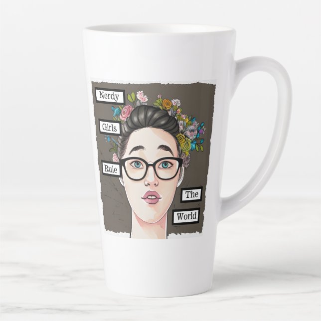 Nerdy Girls Rule the World Latte Mug (Right)