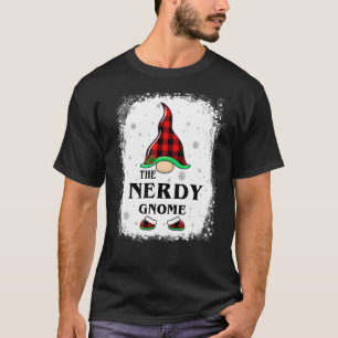 Nerdy Gnome Buffalo Plaid Matching Family Xmas Paj T-Shirt