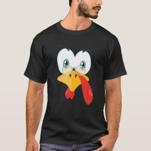 Nerdy Grandpa Turkey Nerdy Turkey Face With Glasse T-Shirt