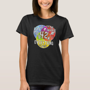 Nerdy Meaning of Life 42 Venn Diagram Math Teacher T-Shirt