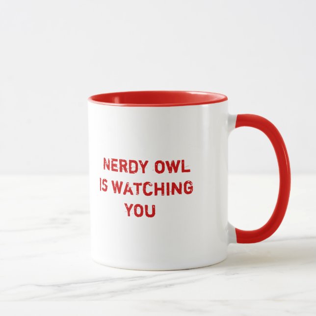Nerdy owl is watching you mug (Right)
