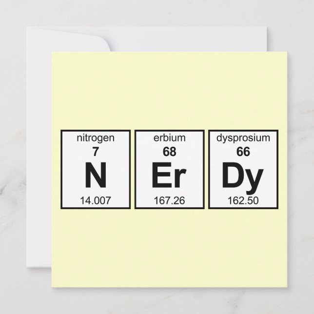 NErDy Periodic Table (Front)