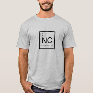 Nerdy Periodic Table Element of North Carolina T-Shirt