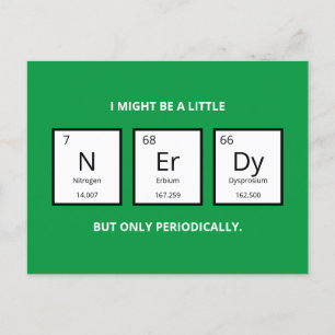 Nerdy Periodic Table Humour   Funny Science Pun Ho Holiday Postcard