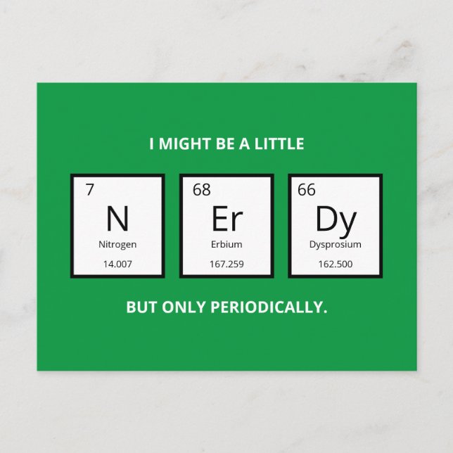 Nerdy Periodic Table Humour | Funny Science Pun Ho Holiday Postcard (Front)