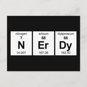 NErDy Periodic Table Postcard