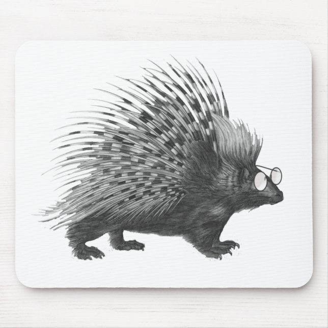 Nerdy Porcupine Mouse Mat (Front)