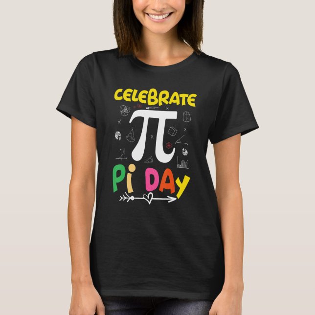 Nerdy Retro Pi Day Geometry Math Teacher Student G T-Shirt (Front)