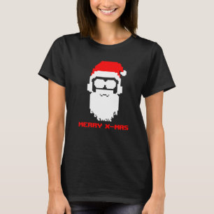Nerdy Santa Claus Merry Christmas Xmas Party T-Shirt