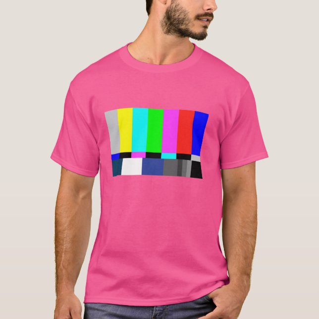 Nerdy Sheldon TV Test Pattern Colour Geek Gift T-Shirt (Front)