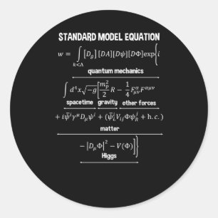 Nerdy Standard Model Equation – Gift For Physics1 Classic Round Sticker