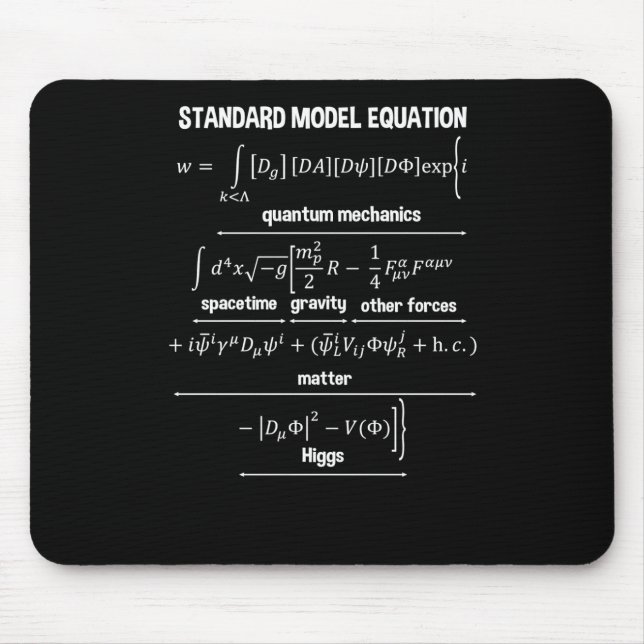 Nerdy Standard Model Equation – Gift For Physics1  Mouse Mat (Front)