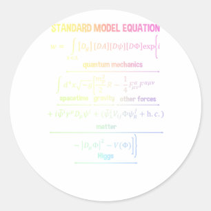 Nerdy Standard Model Equation – Gift For Physics Classic Round Sticker