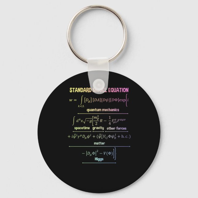 Nerdy Standard Model Equation – Gift For Physics  Key Ring (Front)