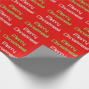 Nerdy Style "Merry Christmas!" Wrapping Paper