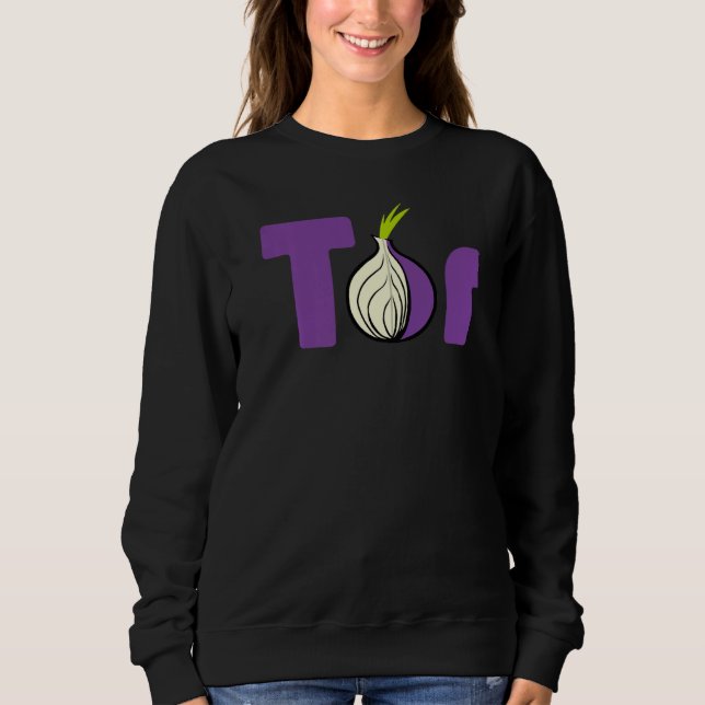 Nerdy TOR Onion Programmer Hacker Computer Science Sweatshirt (Front)