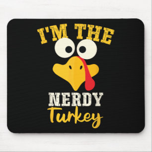 Nerdy Turkey Family Matching Thanksgiving Dinner G Mouse Mat