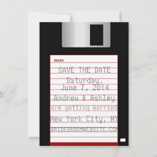 Nerdy Wedding Save The Date Floppy Disc