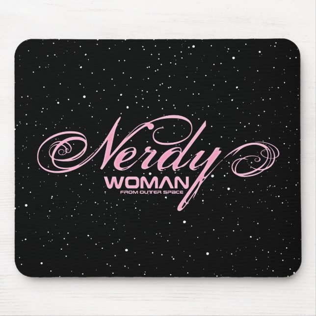 Nerdy Woman FOS Mouse Mat (Front)