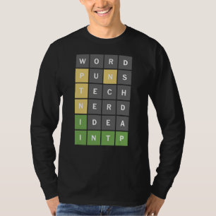 Nerdy Word Puzzle Game For Intp Word Nerds T-Shirt