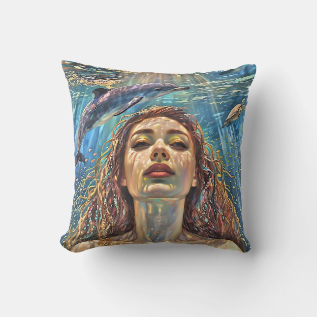 “Nerena”  Beneath Still Waters Cushion (Front)