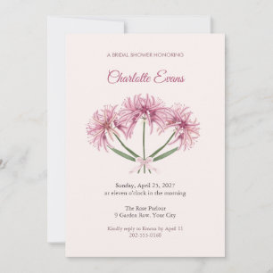 Nerine Posy Bridal Shower Invitation