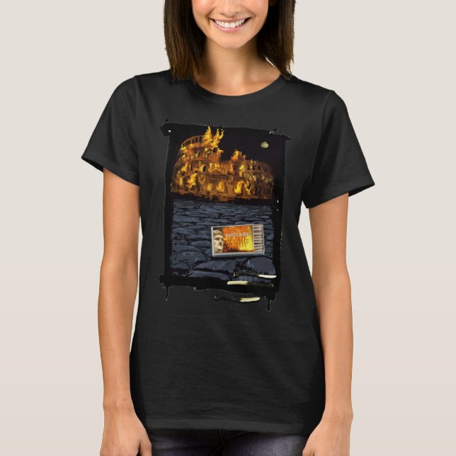 Nero Burns Rome  Joke Italian Souvenir T-Shirt (Front)