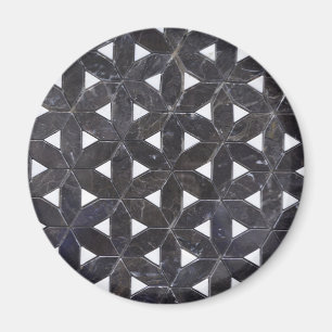 Nero Marquina Geometric Lattice Magnet
