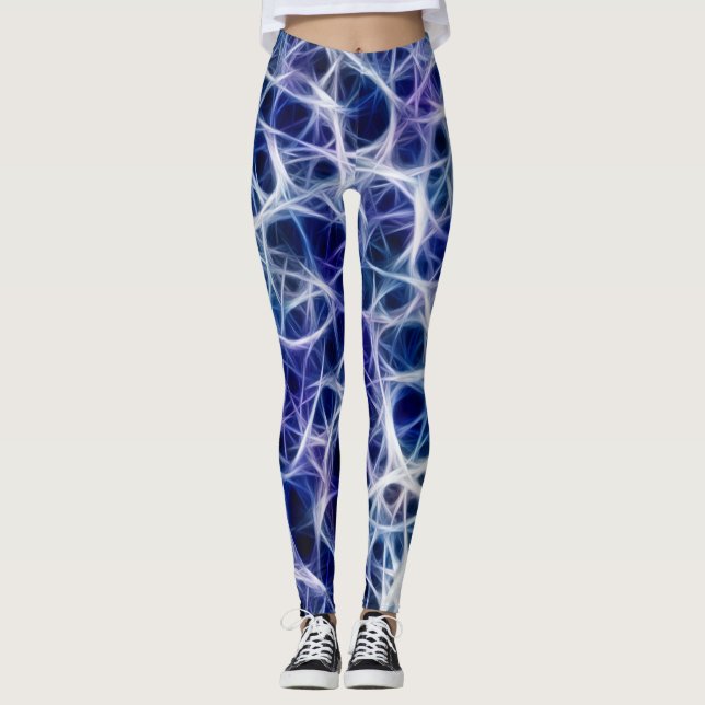 Nerve Patterns on Blue Leggings (Front)
