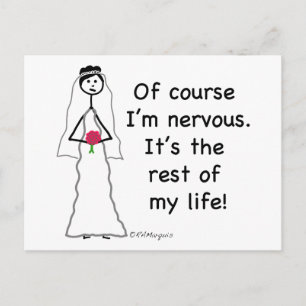 Nervous Bride Postcard