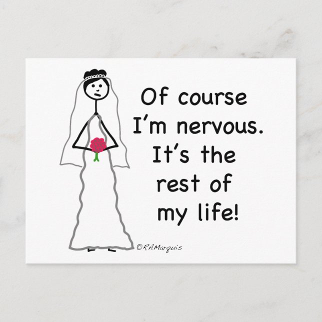 Nervous Bride Postcard (Front)