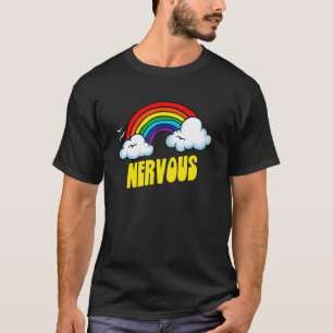 Nervous Cute Sarcastic Retro Vintage 80's Rainbow T-Shirt