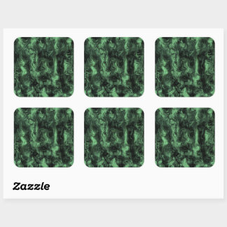 Nervous Energy Grungy Abstract Art Green Ash Square Sticker