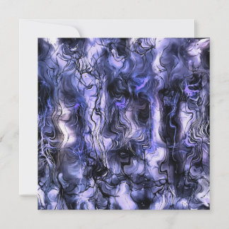 Nervous Energy Grungy Abstract Art In Inkwell Blue Holiday Card