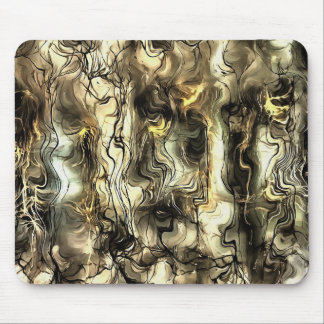 Nervous Energy Grungy Abstract Art In Yellow and G Mouse Mat