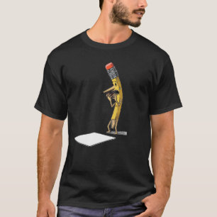 Nervous Pencil Cartoon Funny Gift T-Shirt