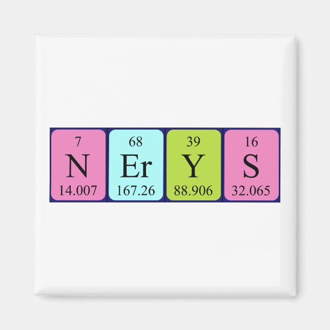 Nerys periodic table name magnet (Front)