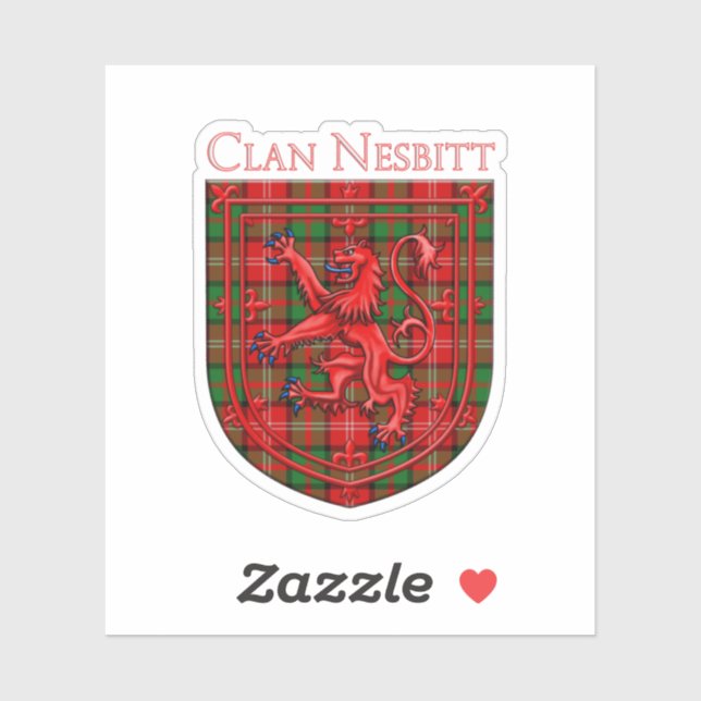 Nesbitt Tartan Scottish Plaid Lion Rampant (Sheet)