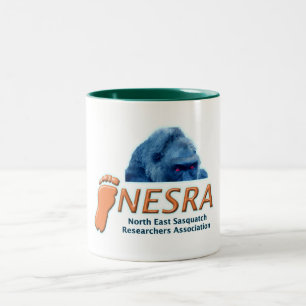 NESRA Two-Tone Ceramic Coffee Mug - White/Green