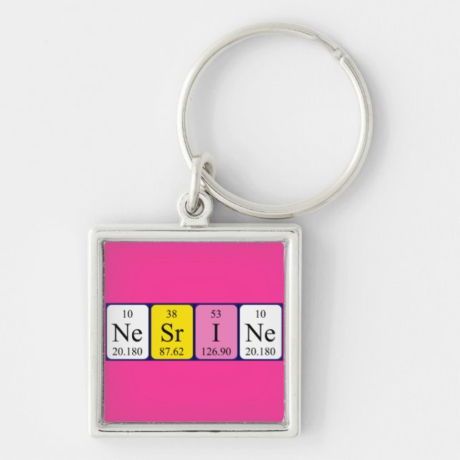 Nesrine periodic table name keyring (Front)